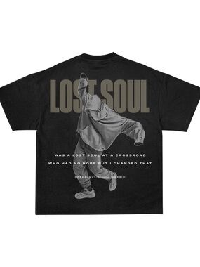 NF Vintage Black Lost Soul CROPPED T-Shirt